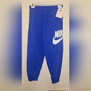Nike Kids Blue Sweatpants with White Logo